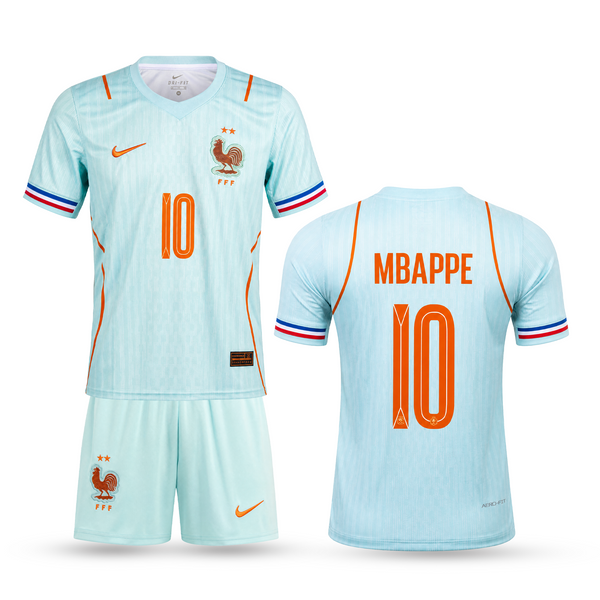 Francuska Dječji Gostujući Nogometni Komplet, Mbappe. WC 2026, Plavi