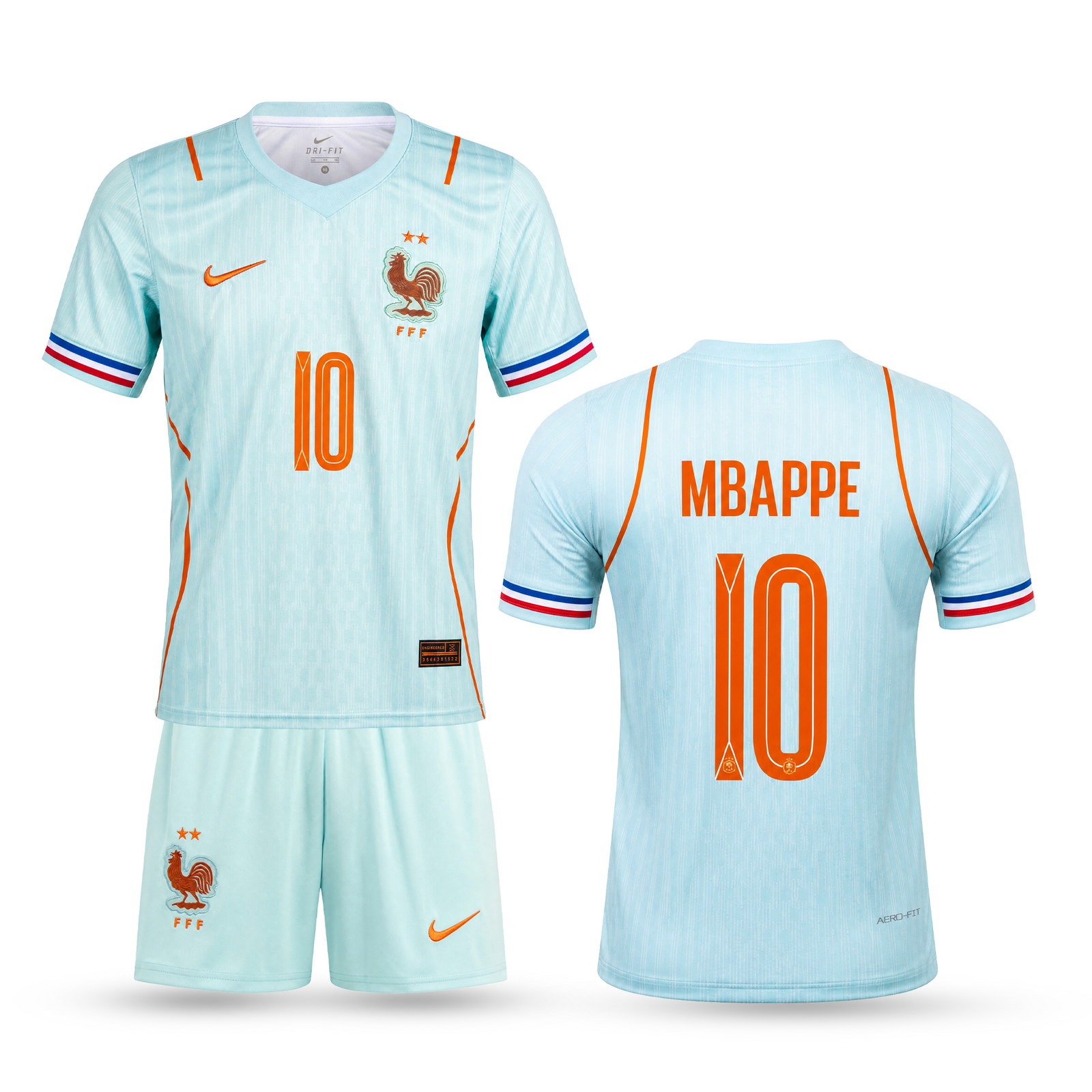 Francuska Dječji Gostujući Nogometni Komplet, Mbappe. WC 2026, Plavi