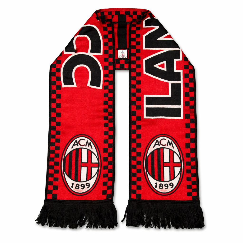 Milan pleteni šal, crveno-crni
