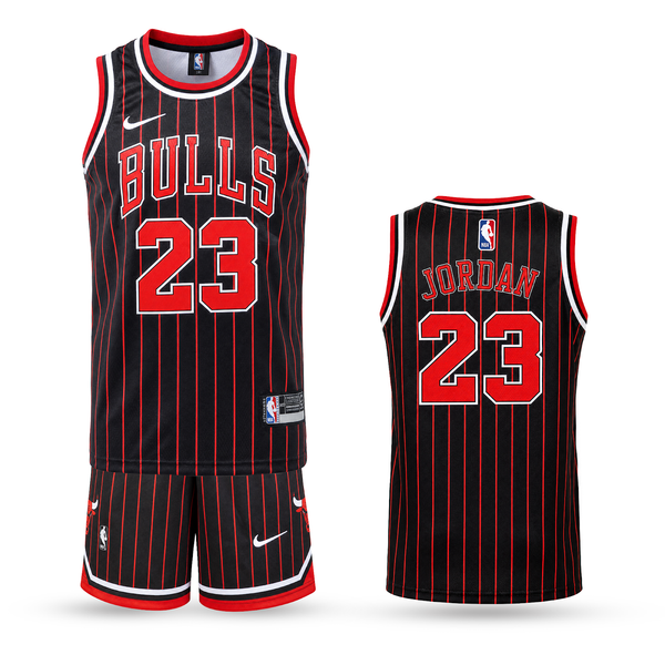 Dječji košarkaški komplet, crni, Chicago Bulls. Jordan