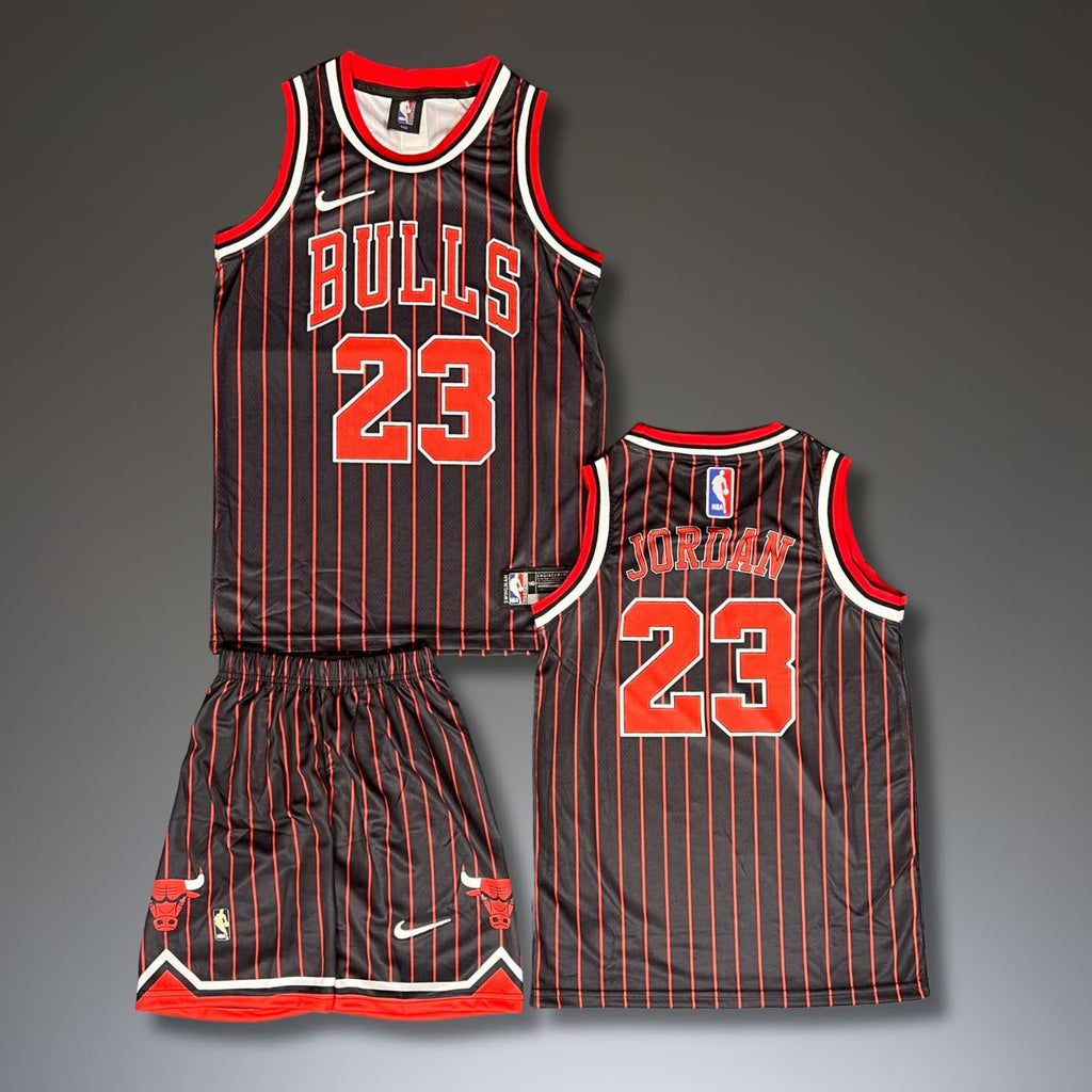 Dječji košarkaški komplet, crni, Chicago Bulls. Jordan