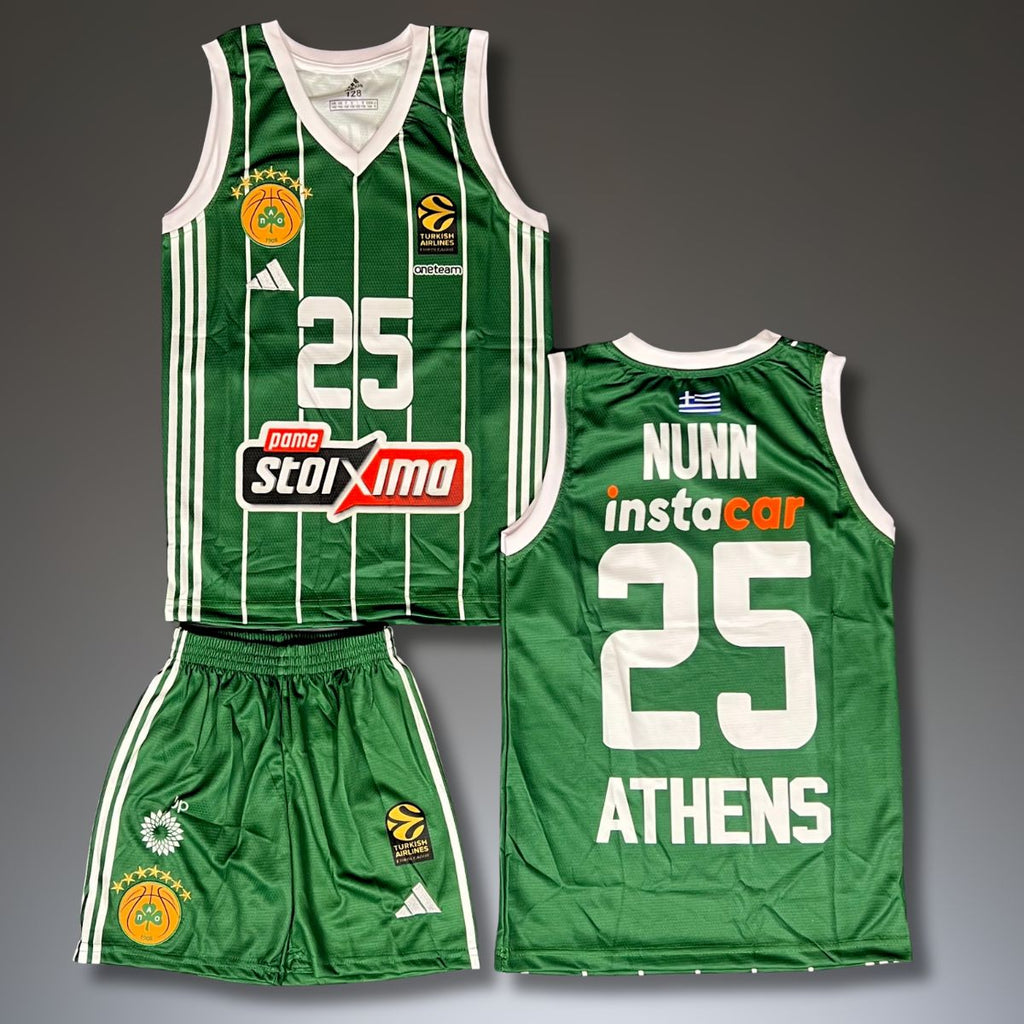 Dječji košarkaški komplet, zeleni. Panathinaikos, Nunn