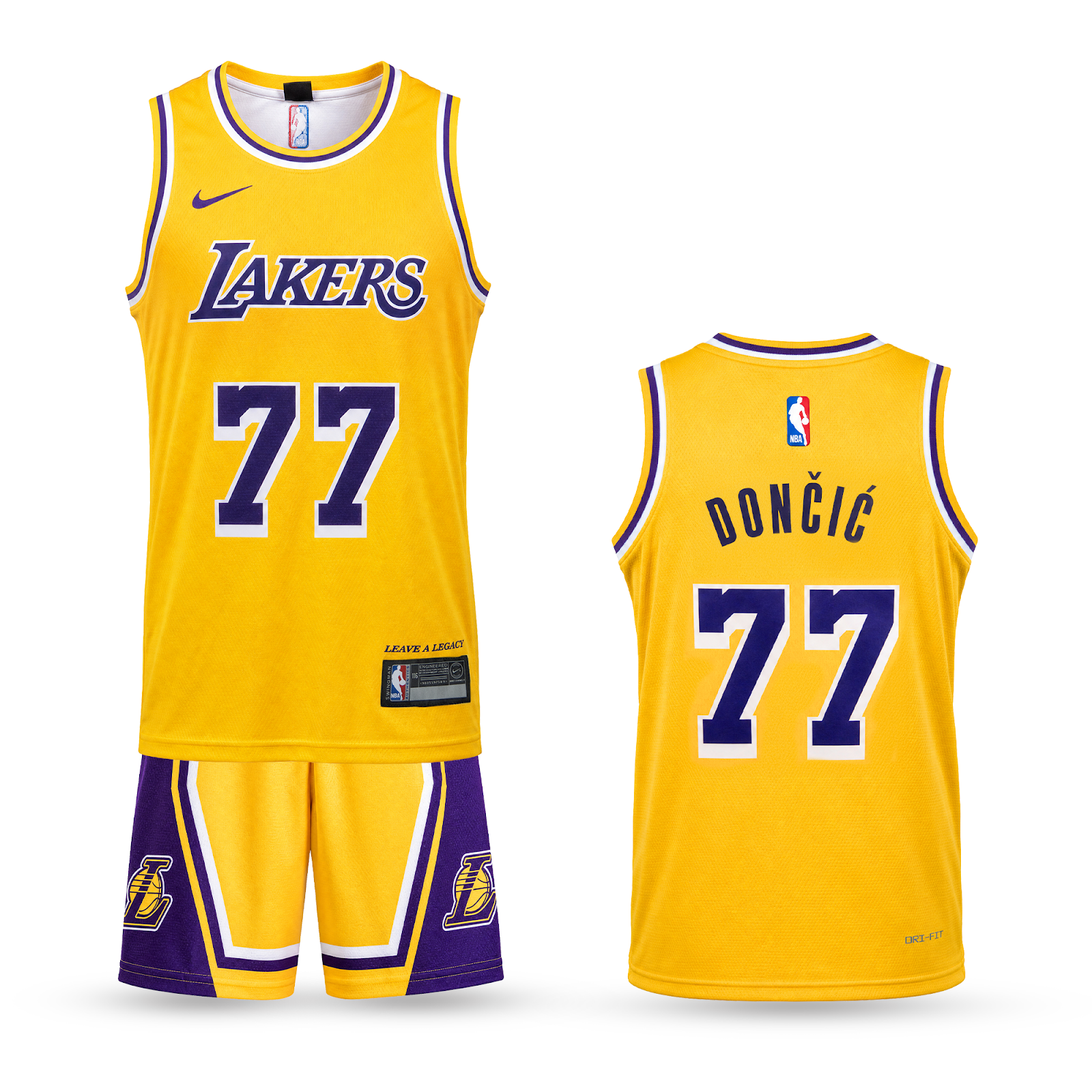 LA Lakers Dječji Košarkaški Komplet, Dončić. 26/27, Žuti