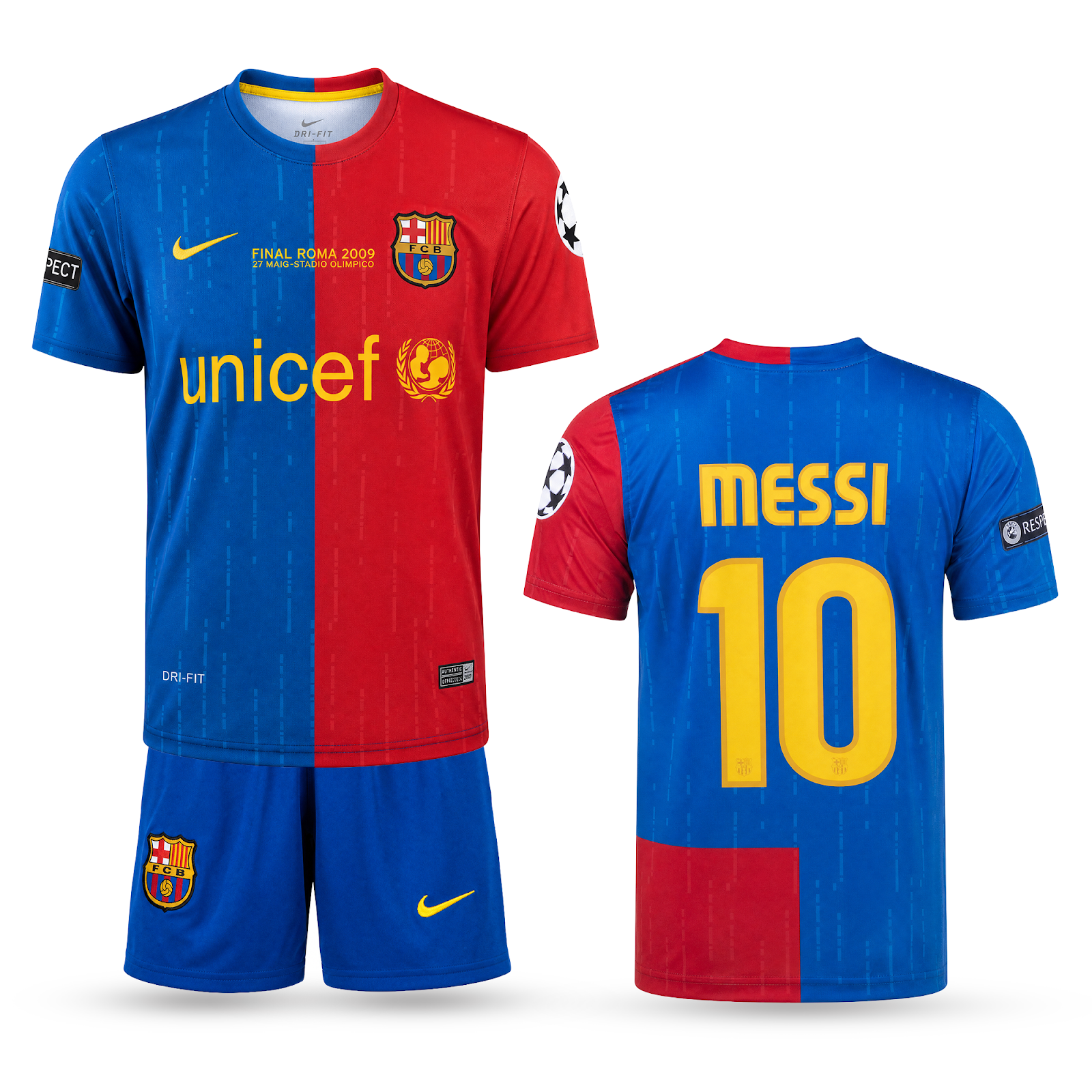 Dječji nogometni komplet Barcelona, Messi. Finale CL 2009