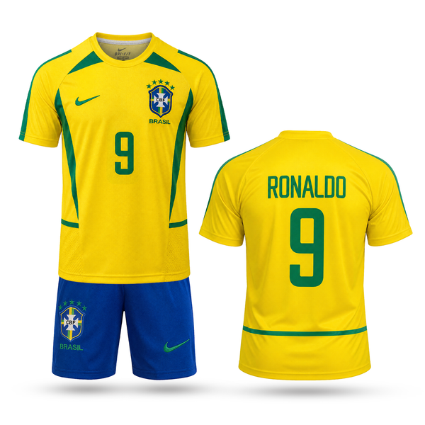 Brazil Dječji Klasični Nogometni Komplet, Ronaldo. WC 2002