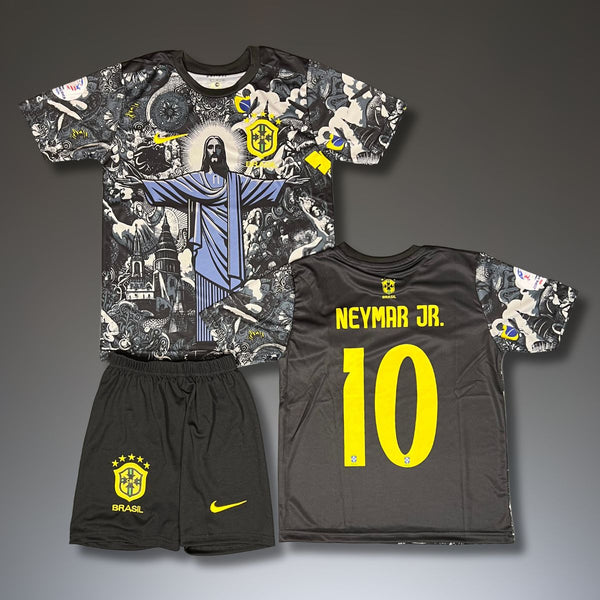 Dječji nogometni komplet Brasil, crni, Neymar Jr. Posebno izdanje