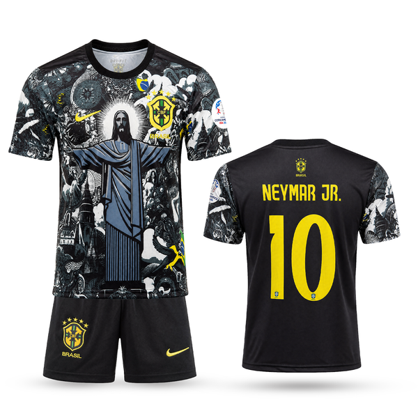 Dječji nogometni komplet Brasil, crni, Neymar Jr. Posebno izdanje