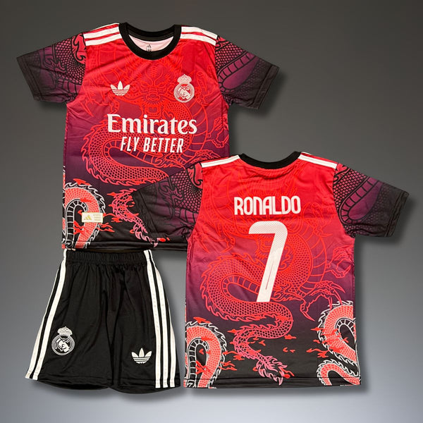 Dječji nogometni komplet Real Madrid, crvena, Ronaldo. Zmajevo izdanje 2025
