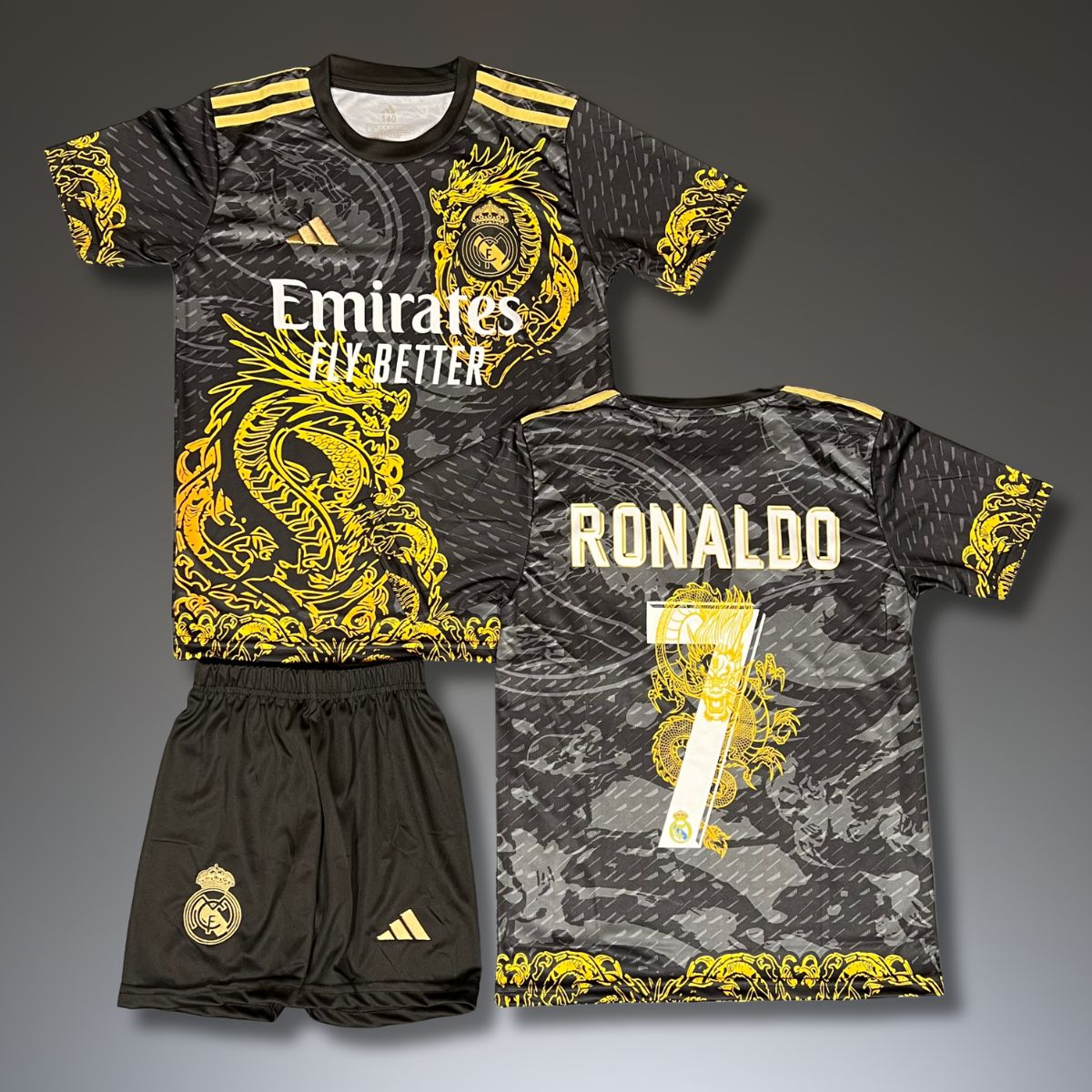 Dječji nogometni komplet Real Madrid, Ronaldo. Crno zmajevo izdanje 2025