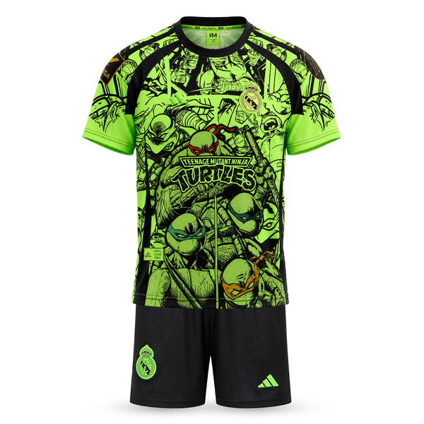 Dječji fluorescentni nogometni komplet Real Madrid, Mbappe. Neonsko Ninja Turtles izdanje 2025