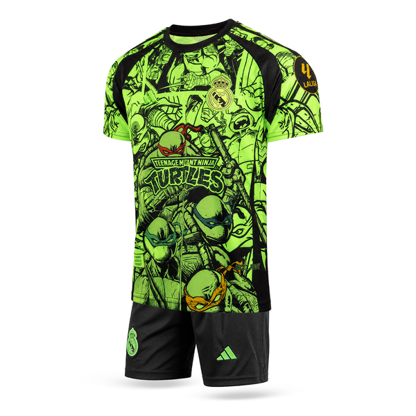 Dječji fluorescentni nogometni komplet Real Madrid, Mbappe. Neonsko Ninja Turtles izdanje 2025