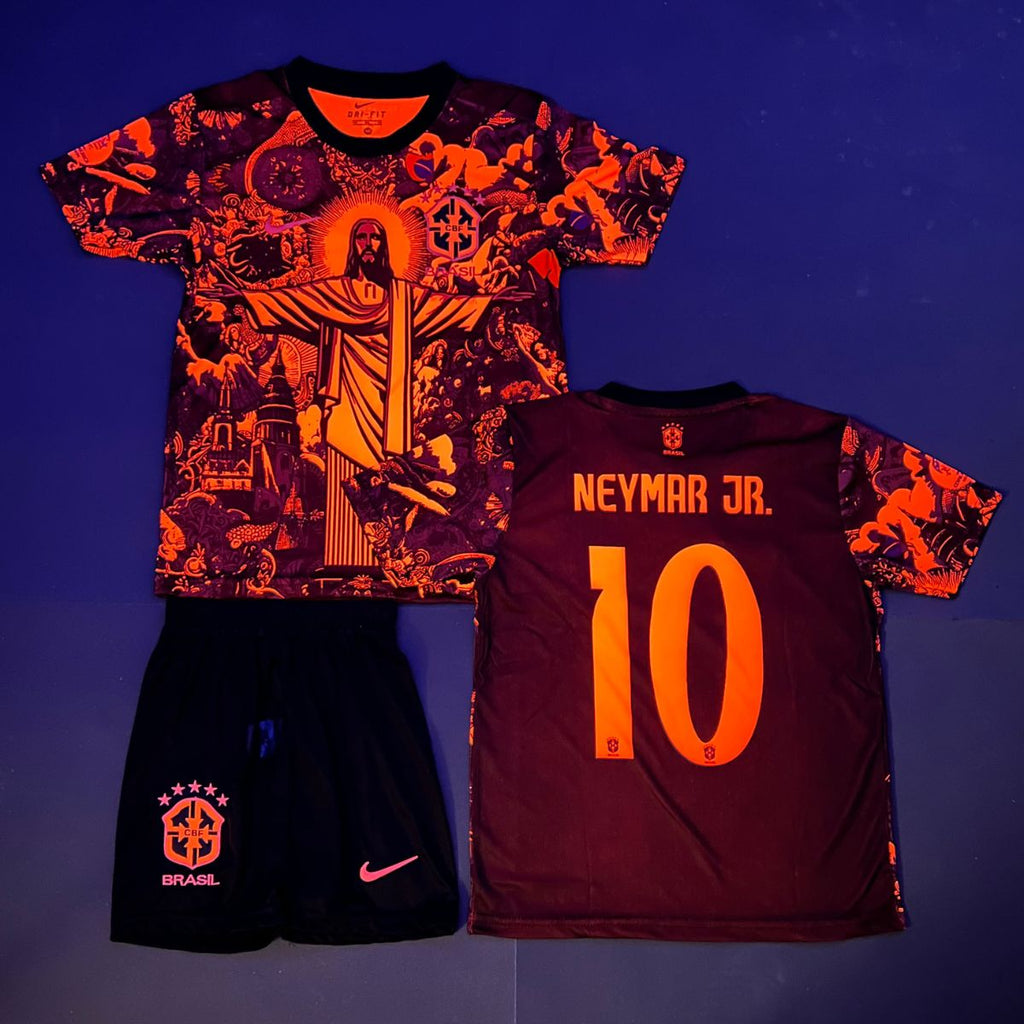 Dječji fluorescentni nogometni komplet Brazil, Neymar. Neonsko ružičasto izdanje 2025