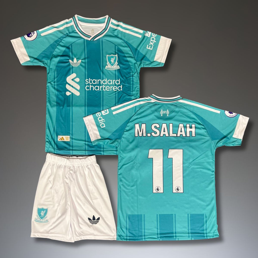 Dječji treći nogometni komplet Liverpool, Salah. Projekt 25/26