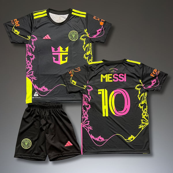 Dječji fluorescentni nogometni komplet Inter Miami, Messi. Neonskim palmama izdanje