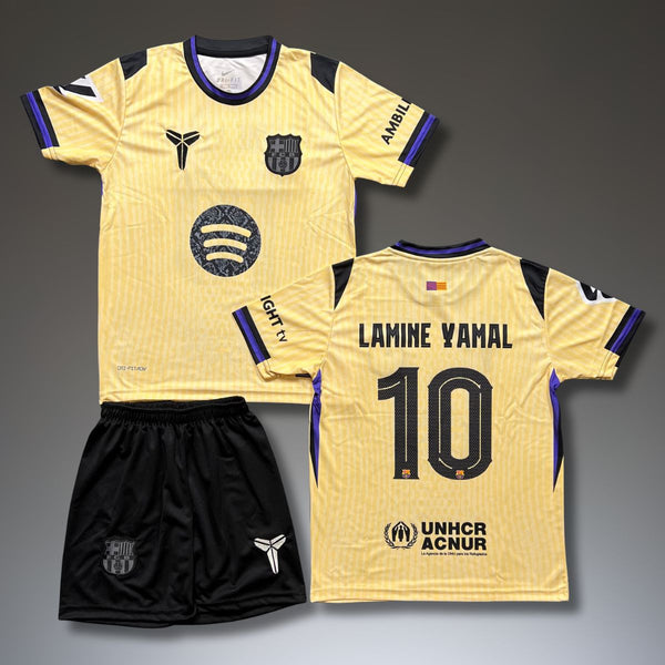 Dječji nogometni komplet Barcelona, Yamal. Posebno bijelo izdanje