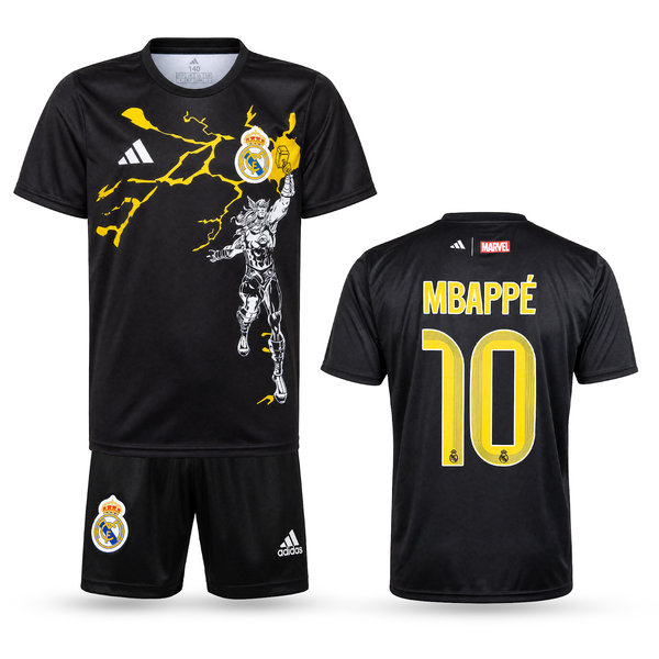 Real Madrid Dječji Nogometni Komplet, Mbappé. Thor Edition, Crn