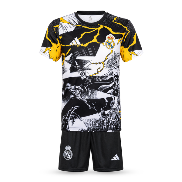 Real Madrid Kids Football Kit, Bellingham.Thor Edition, Black-White