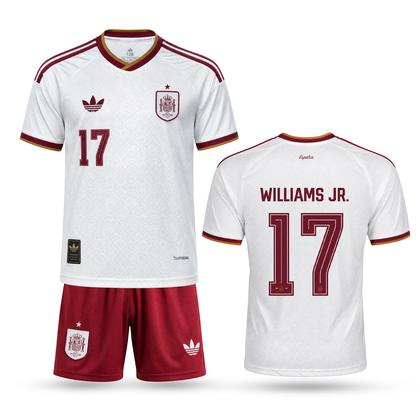Španjolska Dječji Gostujući Nogometni Komplet, Williams. World Cup 2026