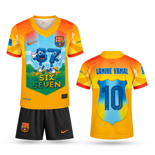 Barcelona Dječji Nogometni Komplet, Jamal. Six Seven Edition, Narančasti