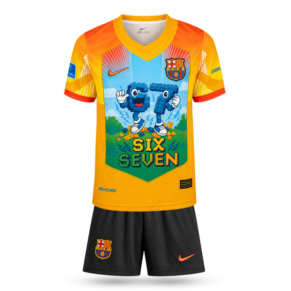 Barcelona Dječji Nogometni Komplet, Jamal. Six Seven Edition, Narančasti