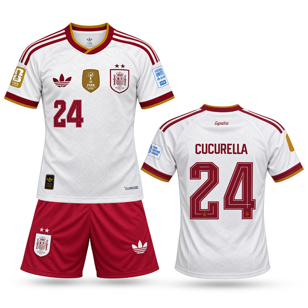 Španjolska Dječji Gostujući Nogometni Komplet, Cucurella. World Cup 2026