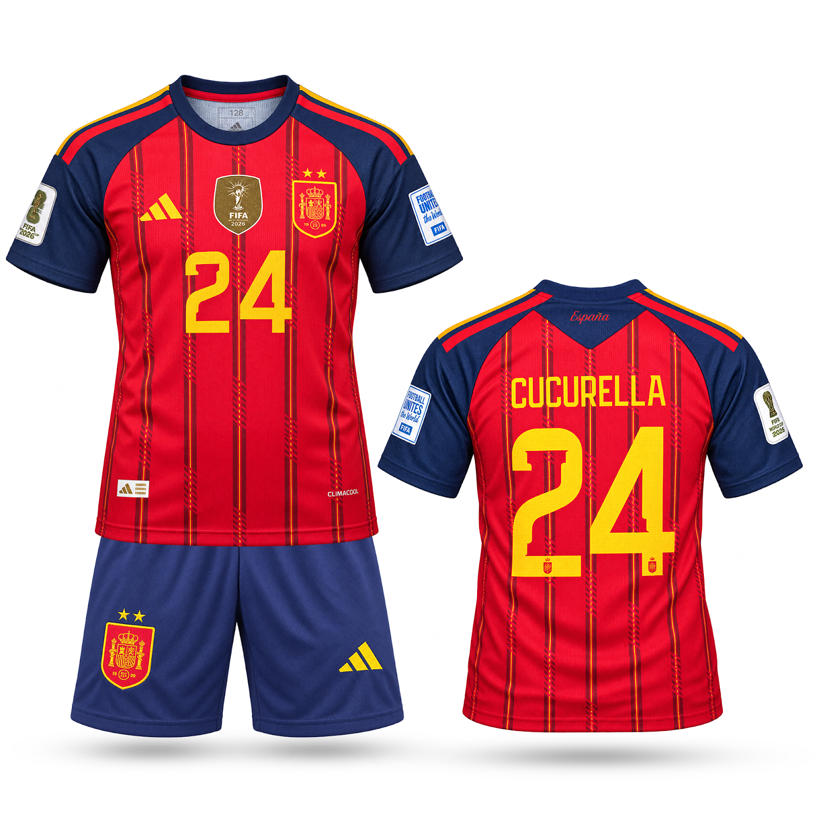 Španjolska Dječji Nogometni Komplet, Cucurella. World Cup 2026