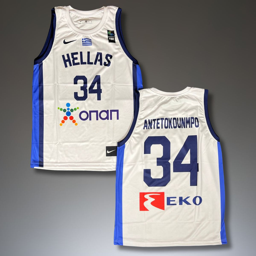 Grčka muški bijeli dres, Antetokounmpo