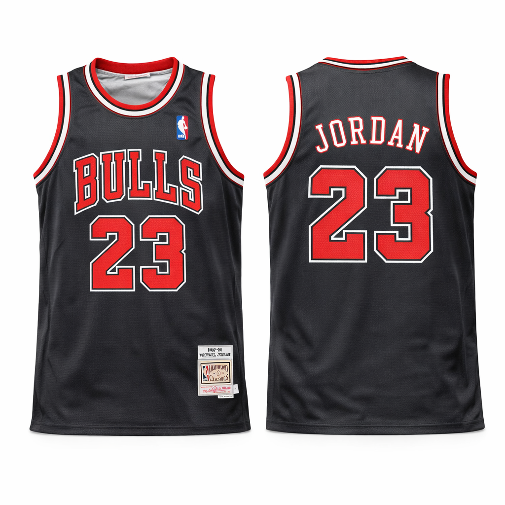 Chicago Bulls Men Retro Basketball Jersey, Jordan. Retro Hardwood Classics, Black