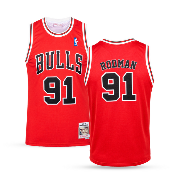 Chicago Bulls Muški Retro Košarkaški Dres, Rodman. Hardwood Classics, Crveni