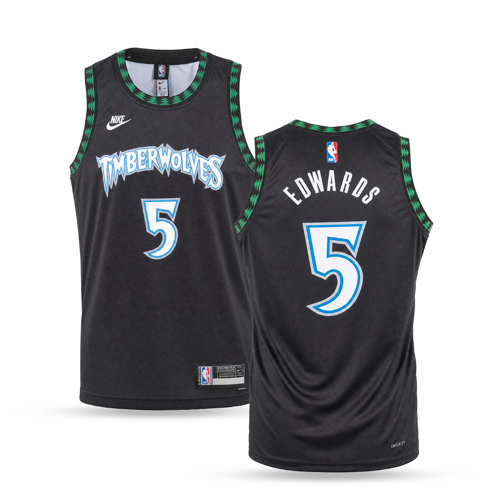 Minnesota Timberwolves Muški Retro Košarkaški Dres, Edwards. Retro Hardwood Classics, Tamno Plava