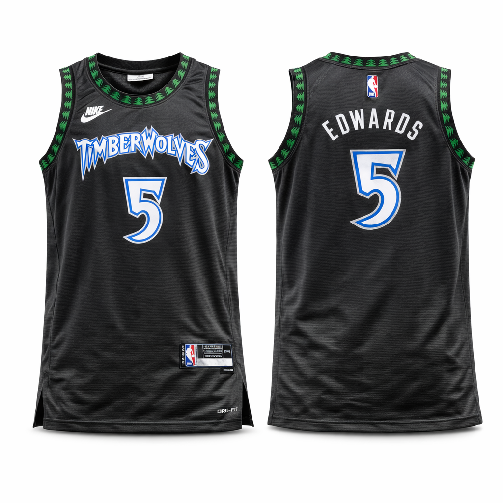 Minnesota Timberwolves Muški Retro Košarkaški Dres, Edwards. Retro Hardwood Classics, Tamno Plava