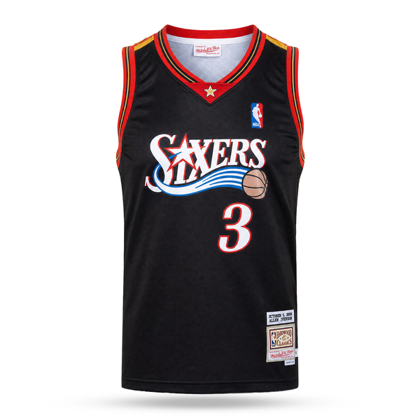 Philadelphia 76ers Muški Retro Košarkaški Dres, Iverson. Hardwood Classics, Crni