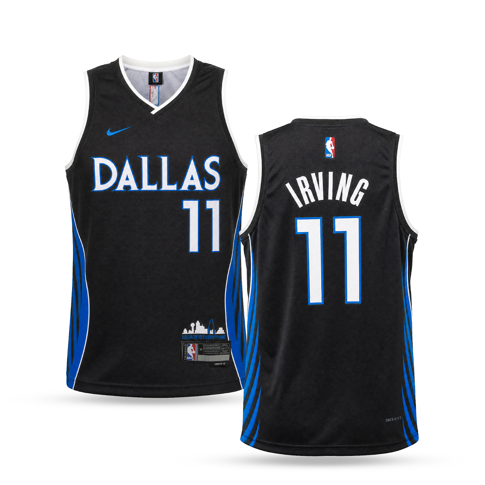 Dallas Mavericks Muški Košarkaški Dres, Irving. Crni