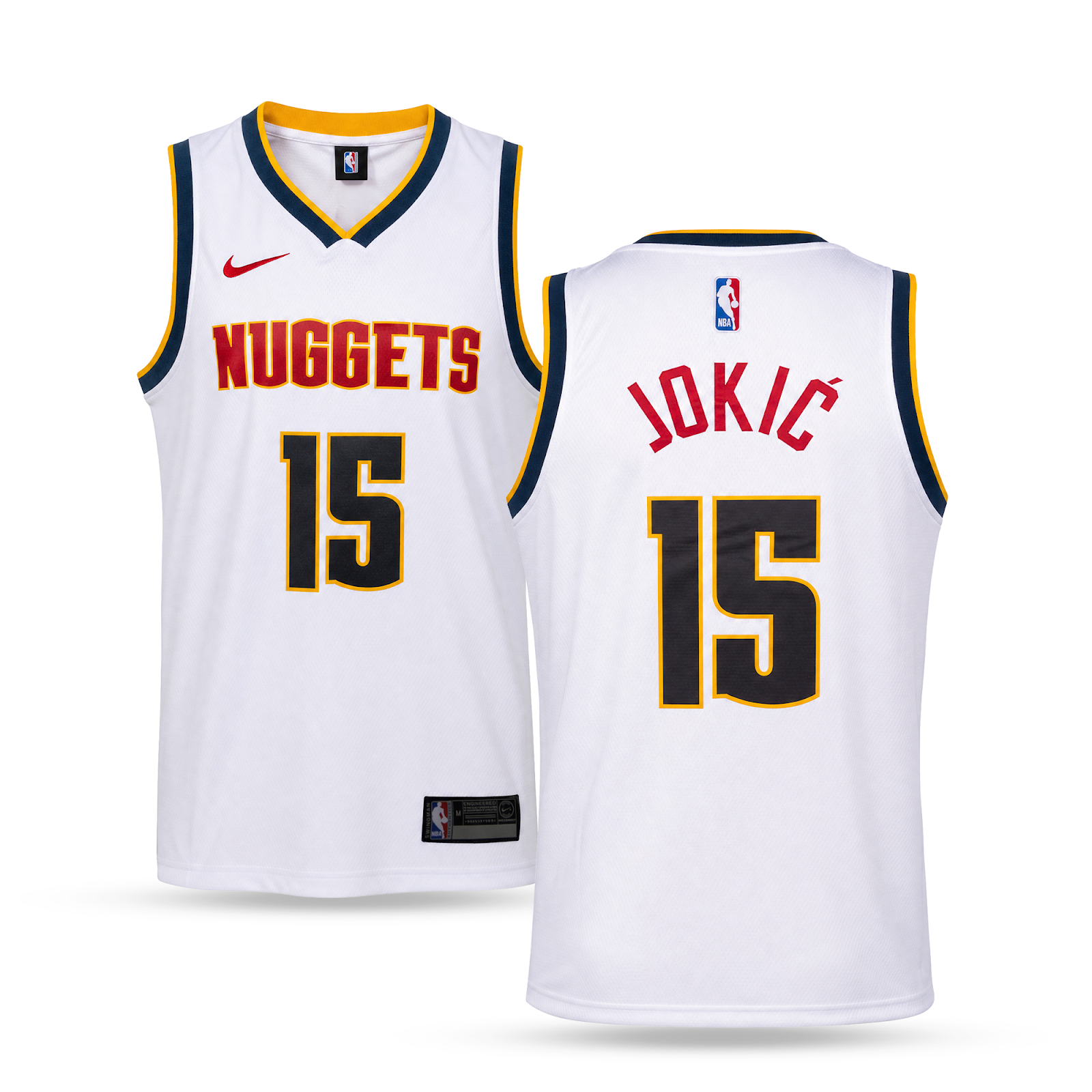 Denver Nuggets Muški Košarkaški Dres, Jokić. Bijeli