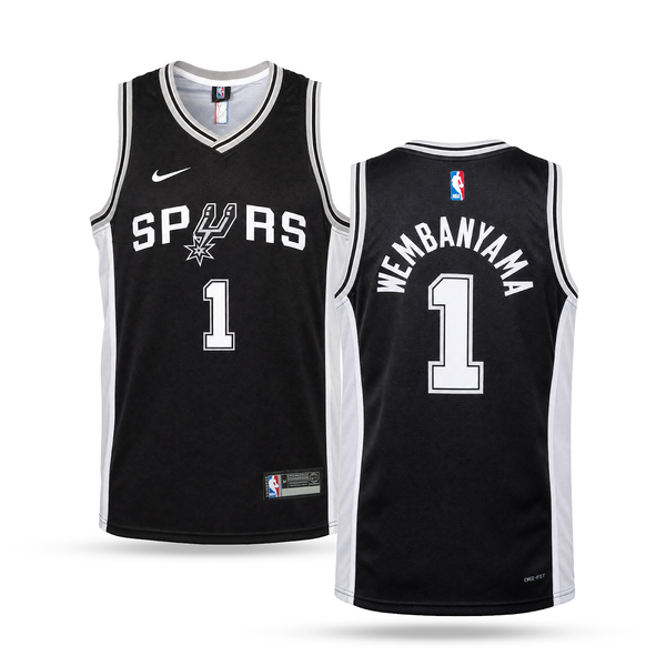 San Antonio Spurs Muški Košarkaški Dres, Wembanyama. Crni