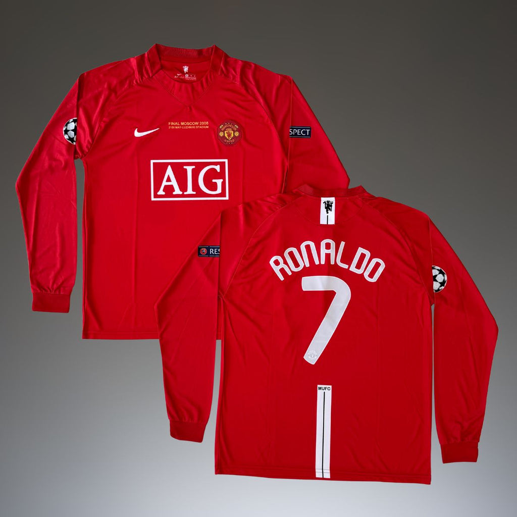 Muški nogometni dres s dugim rukavima, Manchester United, Ronaldo. CL Finale 2008