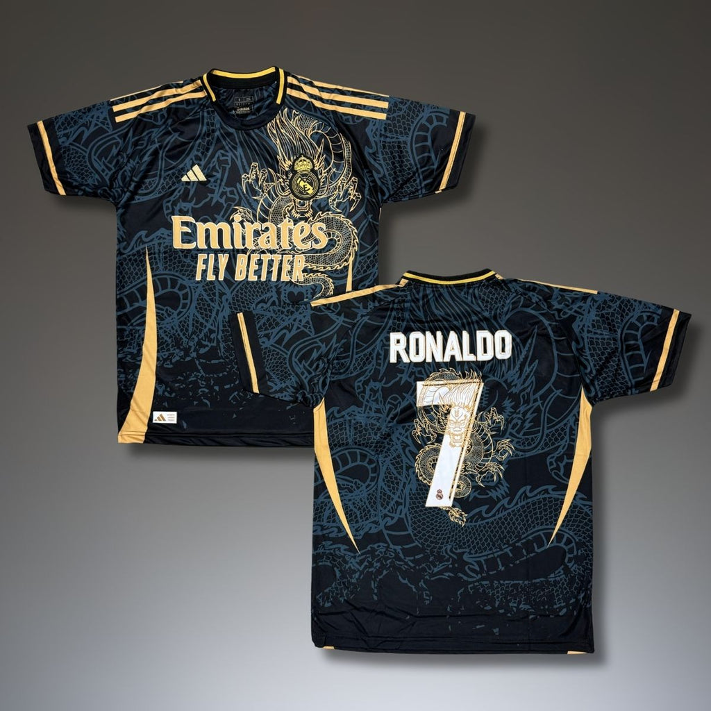 Muški nogometni dres, crni, Real Madrid, Ronaldo. Zmajevo izdanje