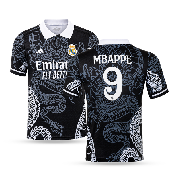 Muški dres Real Madrid, Mbappe. Izdanje crnog zmaja 2025