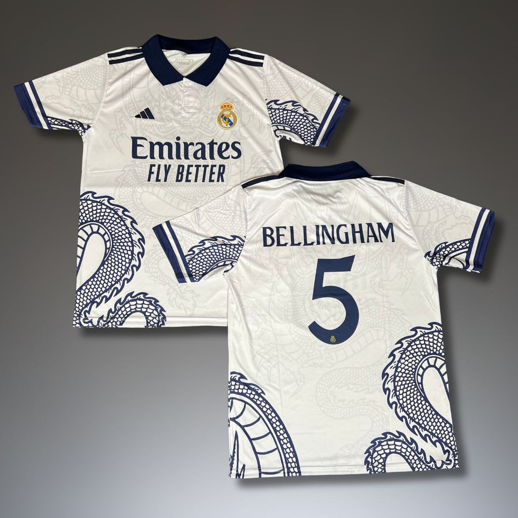 Muški dres Real Madrid, Bellingham. Izdanje bijelog zmaja 2025