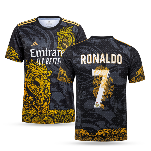 Muški dres Real Madrid, Ronaldo. Izdanje crnog zmaja 2025