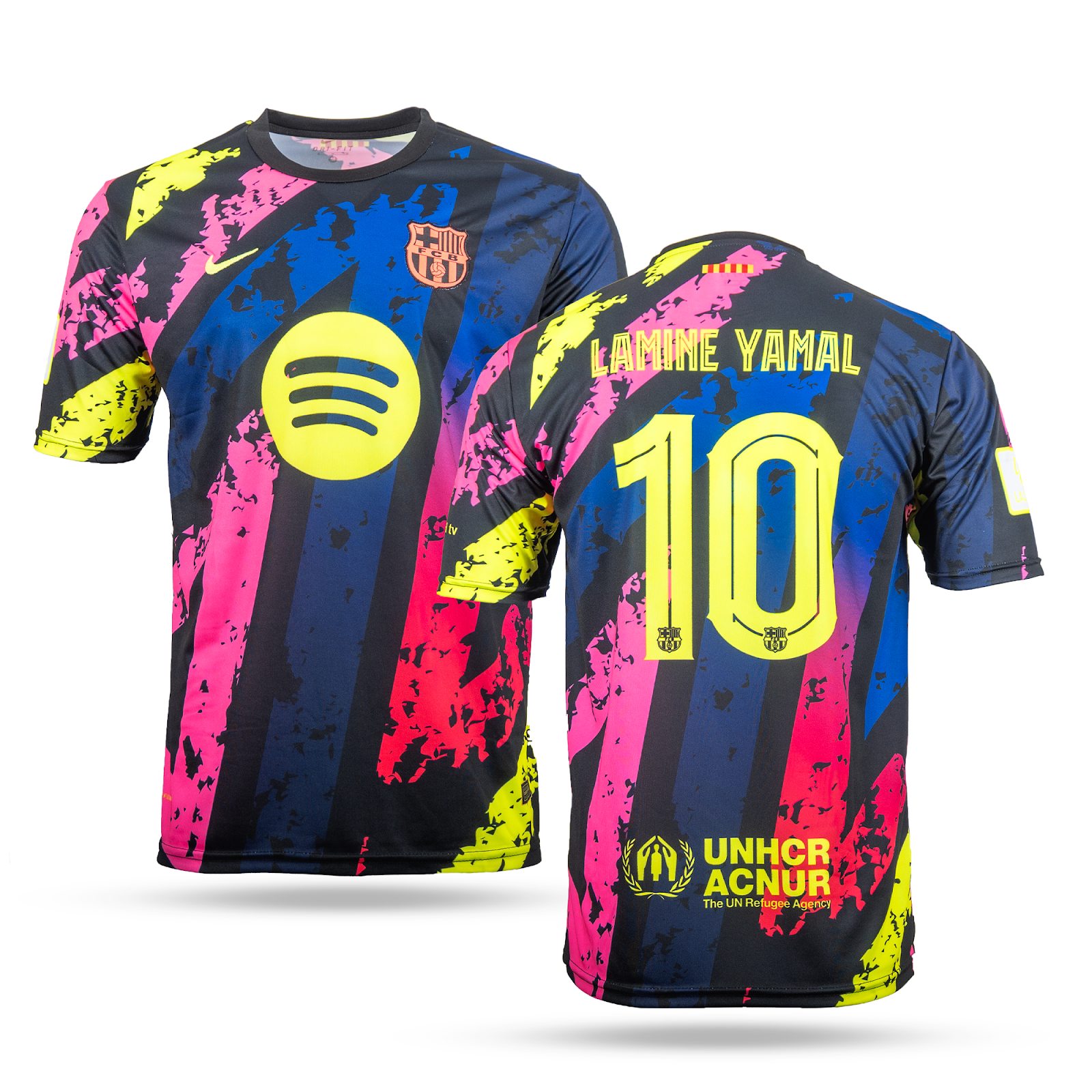 Muški fluorescentni dres Barcelona, Yamal. Šareno neonsko izdanje