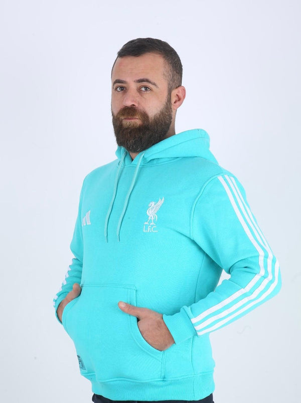 Liverpool Men Hoodie. Turquoise