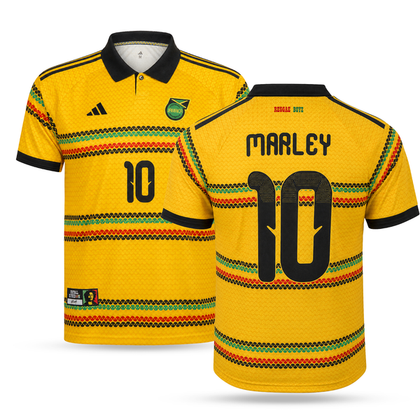 Jamajka Muški Nogometni Dres, Bob Marley. Bob Marley Edition, Žut