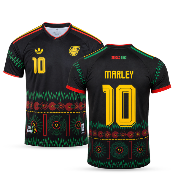 Jamajka Muški Nogometni Dres, Bob Marley. Bob Marley Edition, Crna