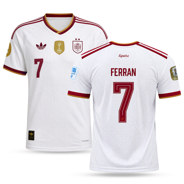 Španjolska Muški Gostujući Nogometni Dres, Ferran. World Cup 2026